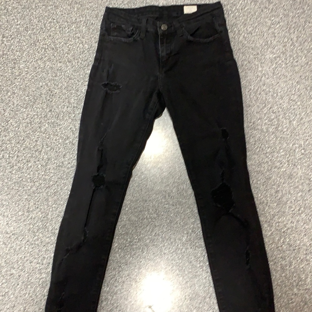 Black ripped jeans
